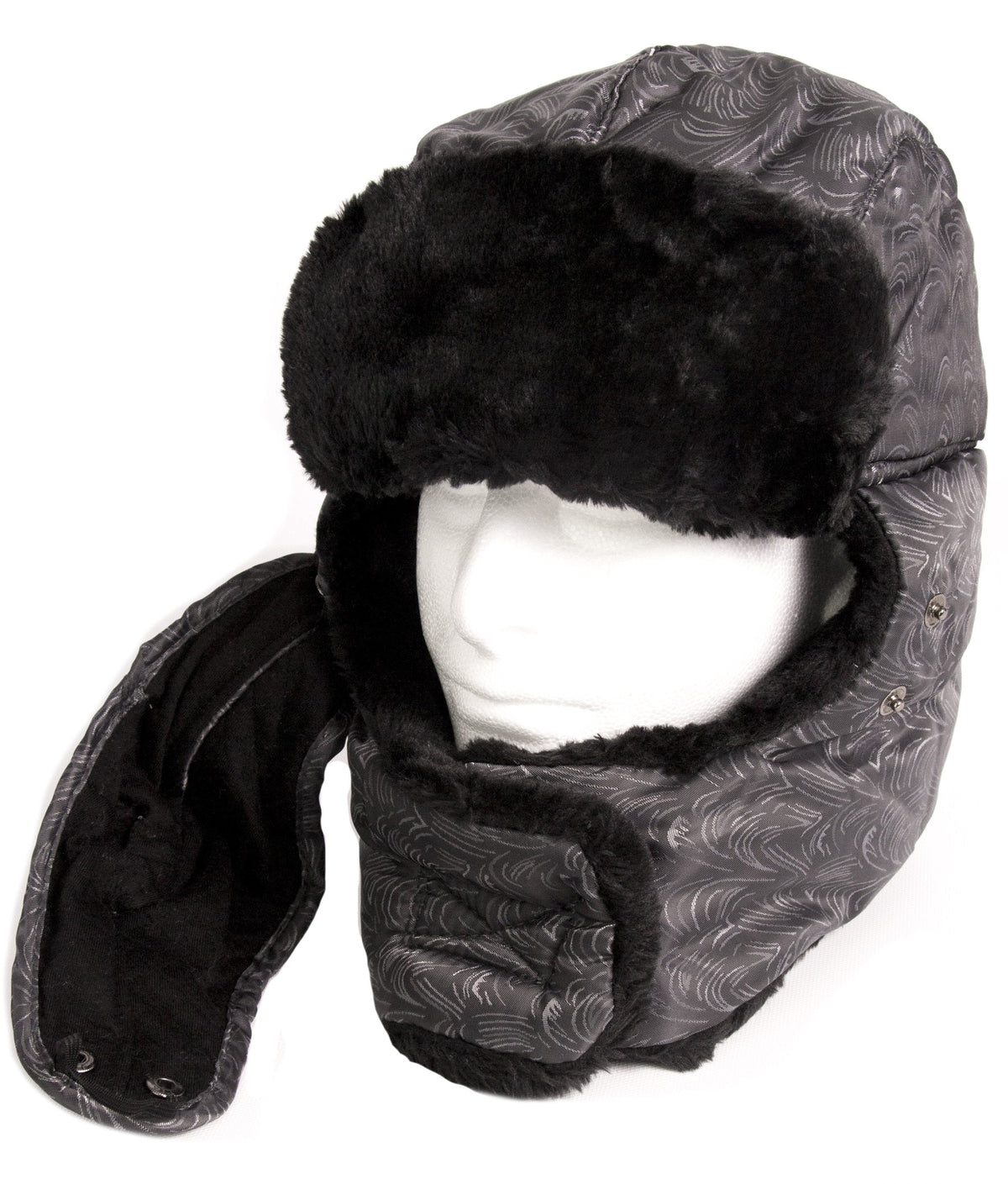 Sakkas Alex Ushanka Trapper Hat Removable Mask Faux Fur Winter Aviator Russian Hat, Windproof Cold Weather for Men &amp; Women