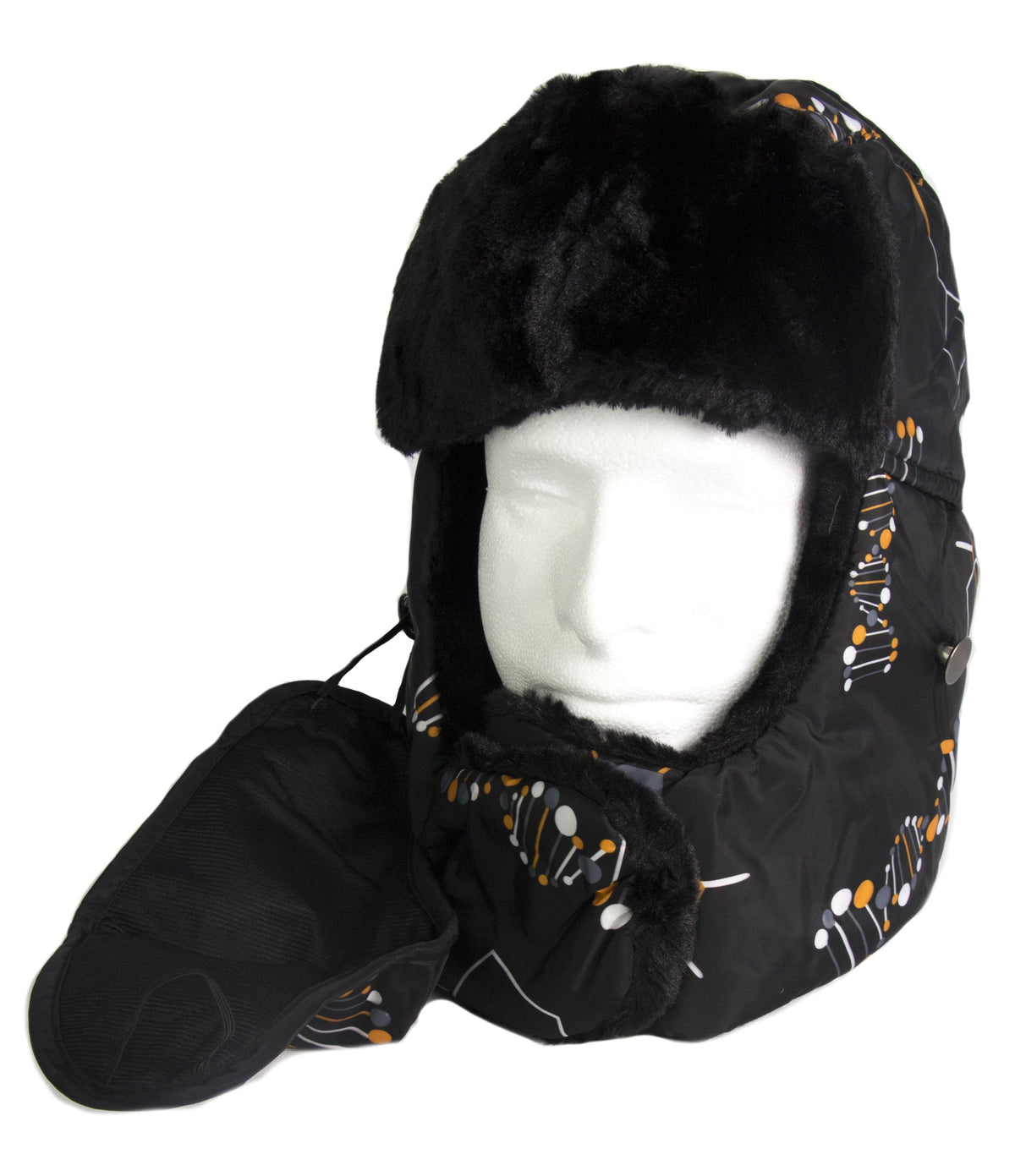 Sakkas Alex Ushanka Trapper Hat Removable Mask Faux Fur Winter Aviator Russian Hat, Windproof Cold Weather for Men &amp; Women