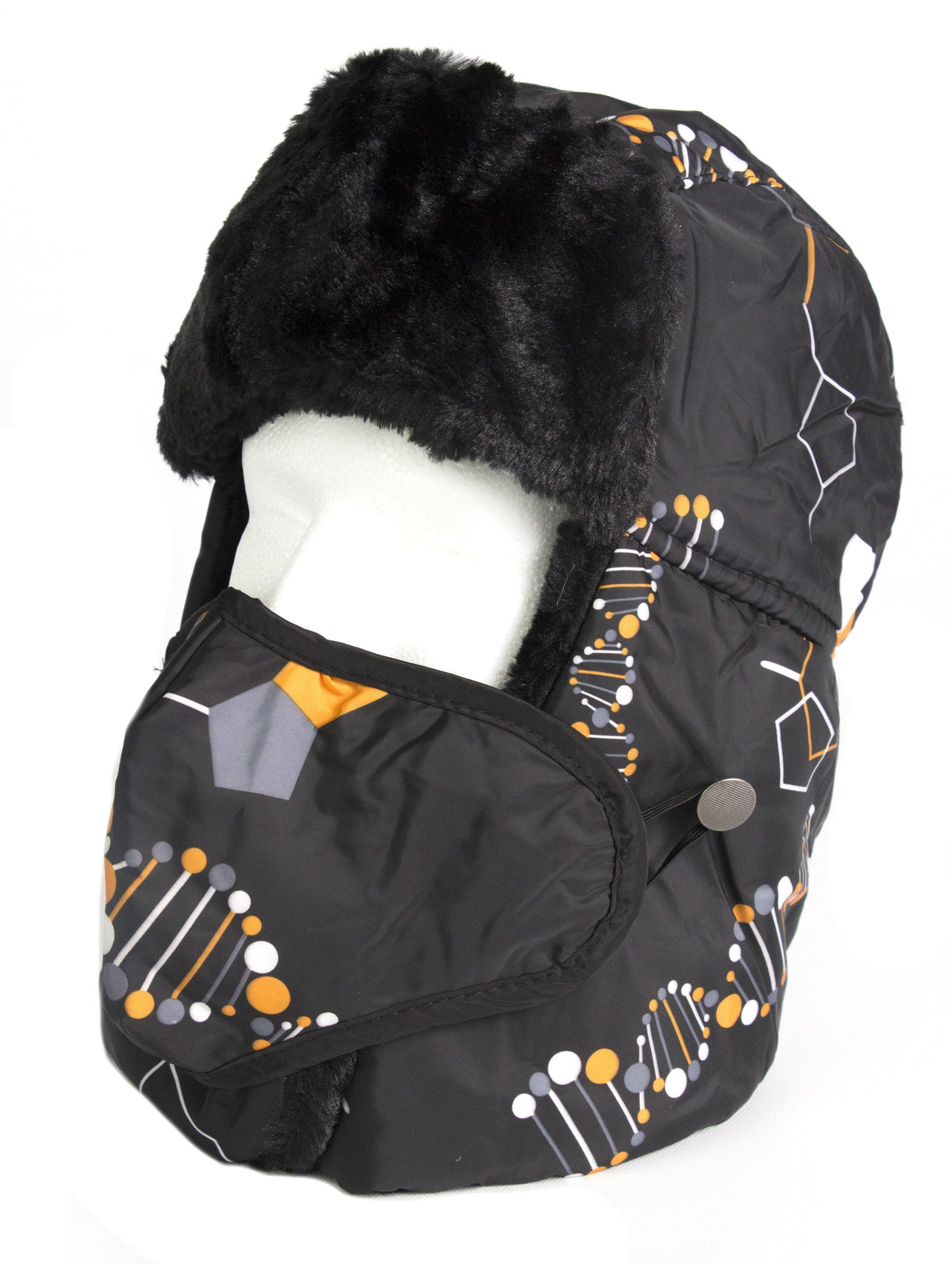 Sakkas Alex Ushanka Trapper Hat Removable Mask Faux Fur Winter Aviator Russian Hat, Windproof Cold Weather for Men &amp; Women