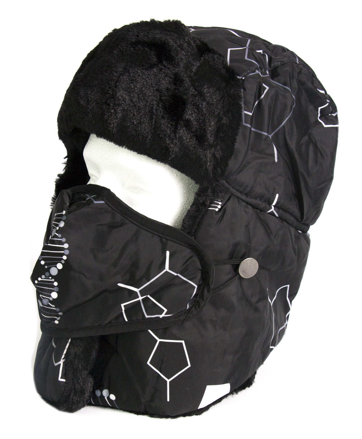 Sakkas Alex Ushanka Trapper Hat Removable Mask Faux Fur Winter Aviator Russian Hat, Windproof Cold Weather for Men &amp; Women