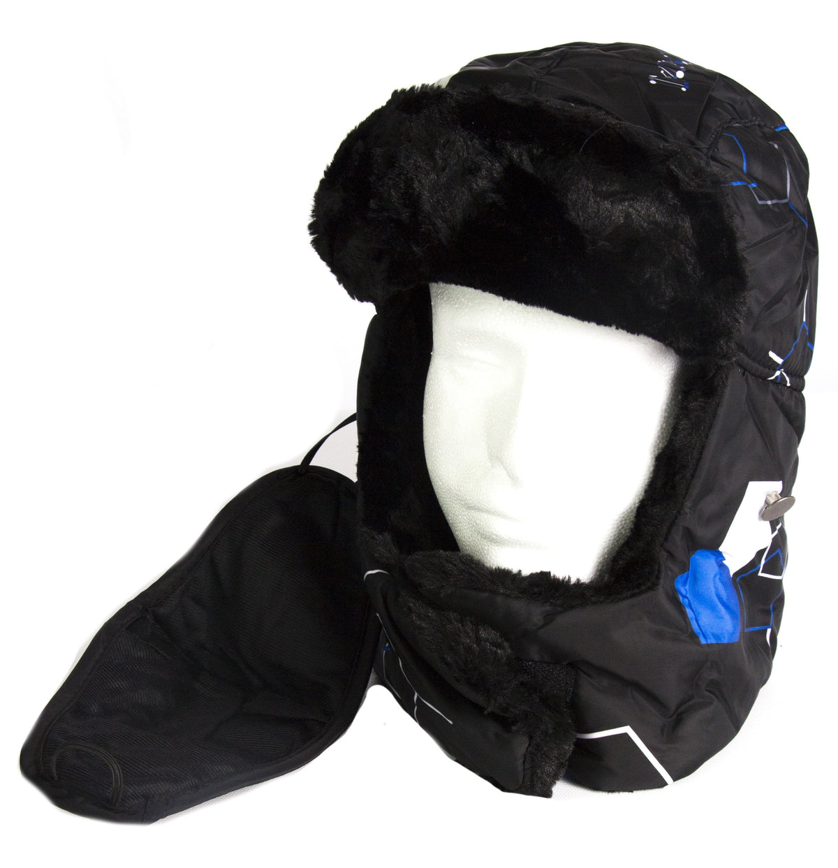 Sakkas Alex Ushanka Trapper Hat Removable Mask Faux Fur Winter Aviator Russian Hat, Windproof Cold Weather for Men &amp; Women
