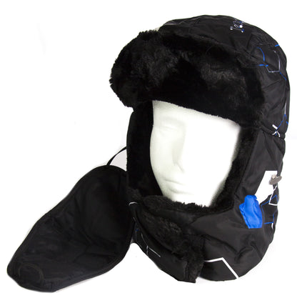 Sakkas Alex Ushanka Trapper Hat Removable Mask Faux Fur Winter Aviator Russian Hat, Windproof Cold Weather for Men &amp; Women