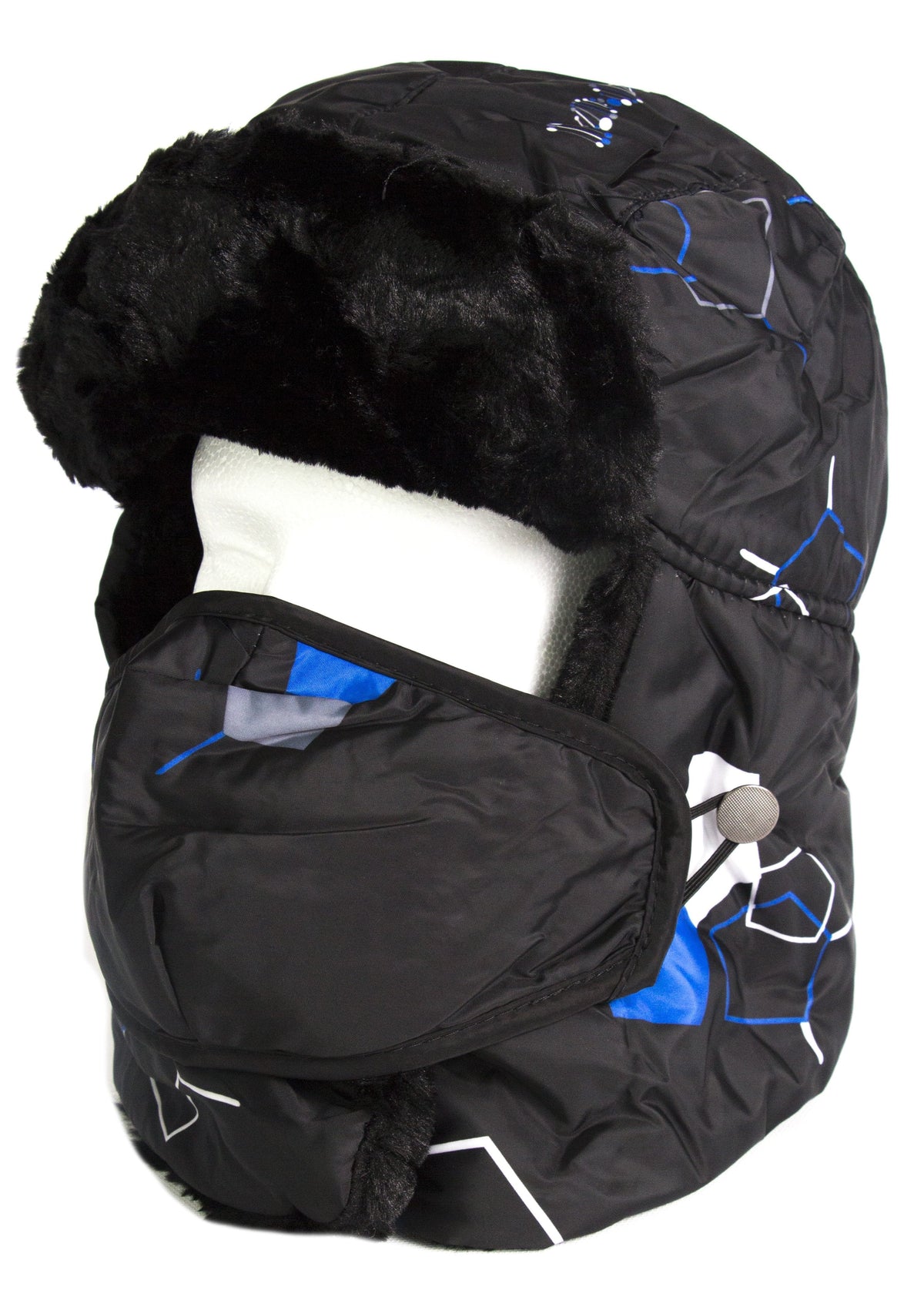 Sakkas Alex Ushanka Trapper Hat Removable Mask Faux Fur Winter Aviator Russian Hat, Windproof Cold Weather for Men &amp; Women