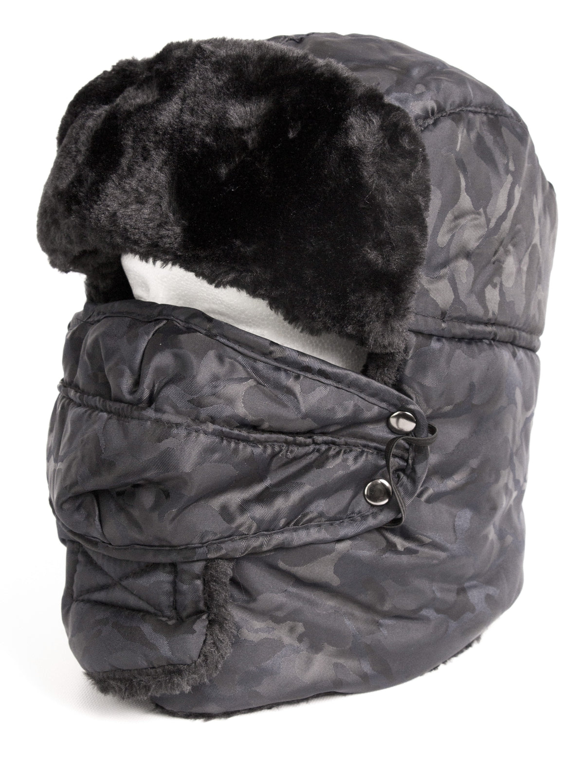 Sakkas Alex Ushanka Trapper Hat Removable Mask Faux Fur Winter Aviator Russian Hat, Windproof Cold Weather for Men &amp; Women