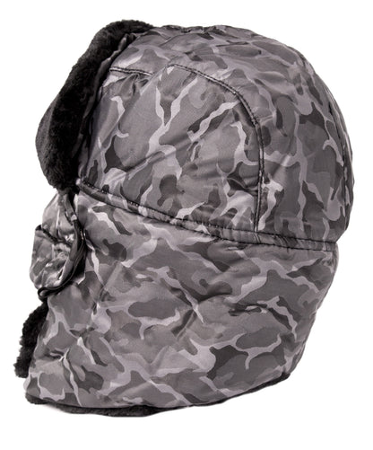 Sakkas Alex Ushanka Trapper Hat Removable Mask Faux Fur Winter Aviator Russian Hat, Windproof Cold Weather for Men &amp; Women