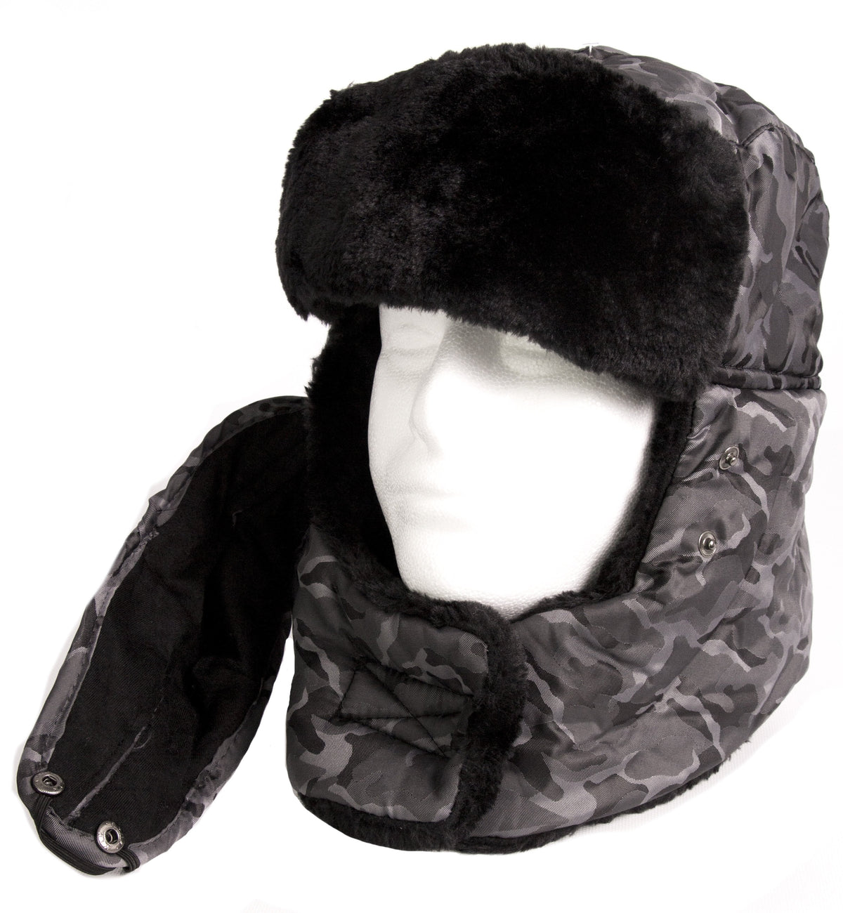 Sakkas Alex Ushanka Trapper Hat Removable Mask Faux Fur Winter Aviator Russian Hat, Windproof Cold Weather for Men &amp; Women