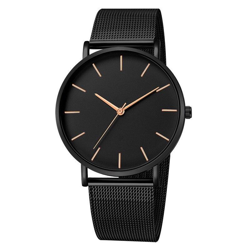 STEVVEX Men Watch Quartz Casual Watches Simple Metal Hour Reloj Quartz Watch Montre Mesh Stainless Steel clock For Men&