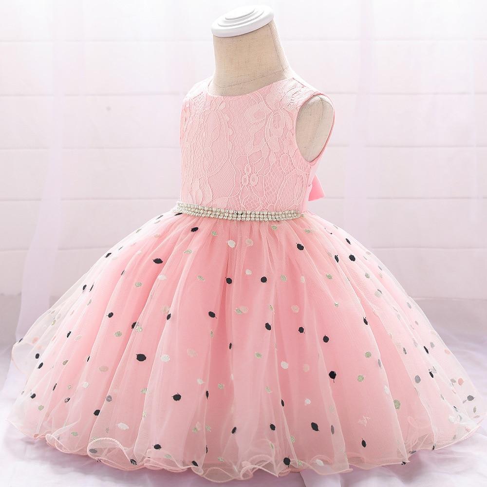 New Baby  Dots Printing Princess  Birthday Dress Ball Gown  Clothing Unique Design Perfect Gift