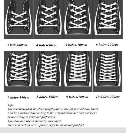 1Pair New Flat Classic Shoelaces for Sneakers Casual Shoe laces White Black Sports Shoelace Shoes Balanc String Shoe Accessories
