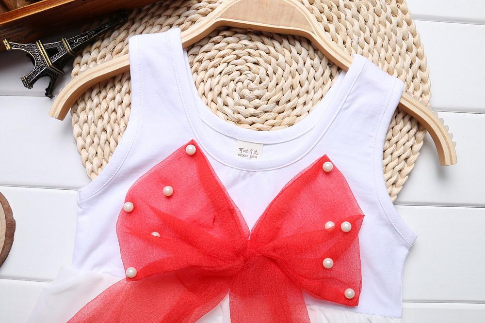 Luxury Summer Fashion Purple Stripe Round Neck Sleeveless Chiffon Dresses for baby Girls With Big Bow