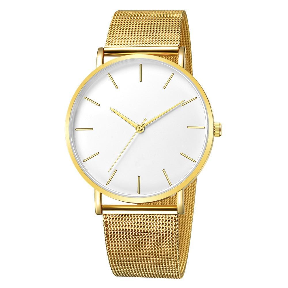 STEVVEX Men Watch Quartz Casual Watches Simple Metal Hour Reloj Quartz Watch Montre Mesh Stainless Steel clock For Men&
