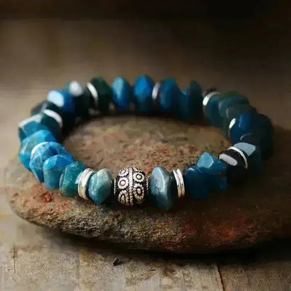 Tree of Life Apatite Bracelet – Natural Stone Vegan Jewelry
