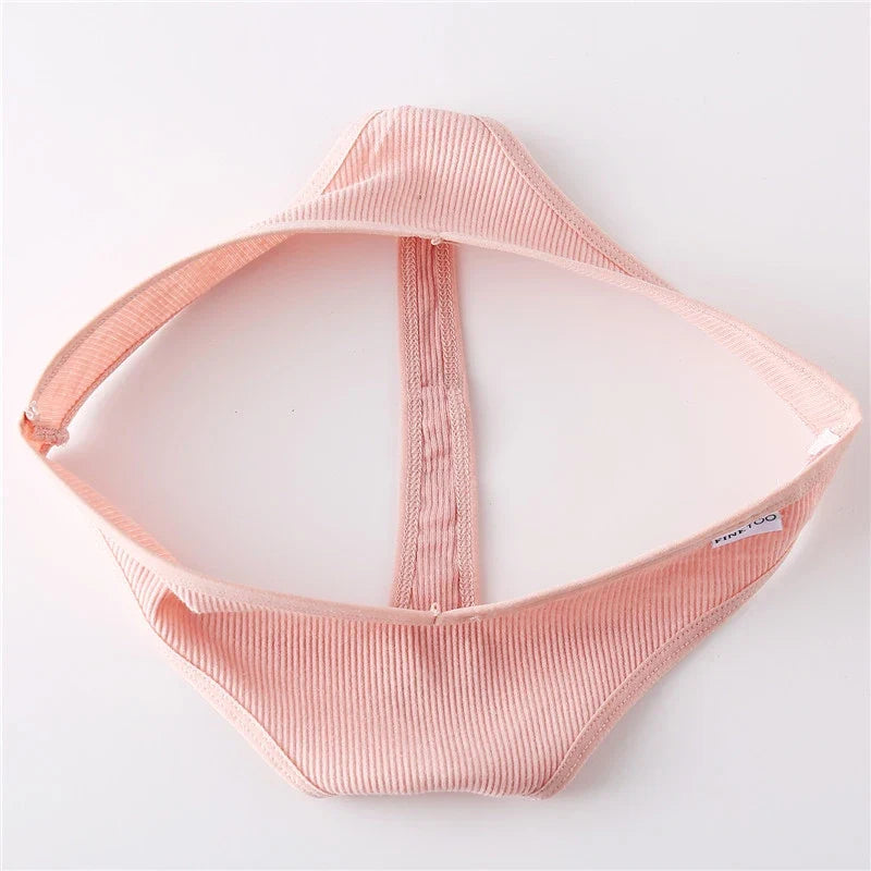 3-Piece Cotton G-String Thongs for Women – Breathable Low-Rise Panties