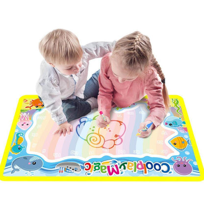 Magic Water Painting Drawing Mat &amp; 2 Pens Doodle Board Coloring Books for Kids Children Educational Toys