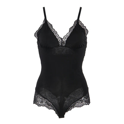 Body Mujer Elegant Woman Jumpsuits 5XL Strappy Backless Bodysuit Onesies Cotton Women V Neck Summer Lace Playsuit Female Shorts
