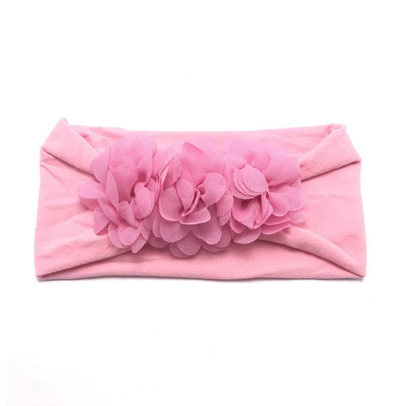 Baby Bows headbands Turban Kids Artificial Floral Elastic Toddler Solid Headband Hair Band Bow For Girls