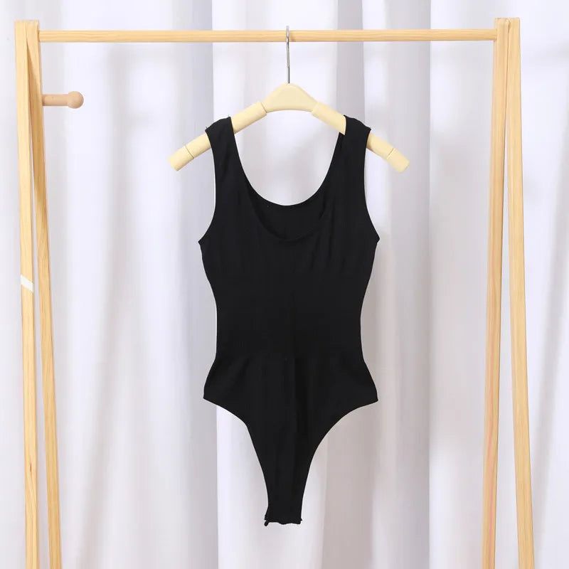 Women Seamless Jumpsuits Tummy Control Shapewear Pants Female Bodysuit Slimming Underwear U Back Tops Sexy Thongs Bodyshaper