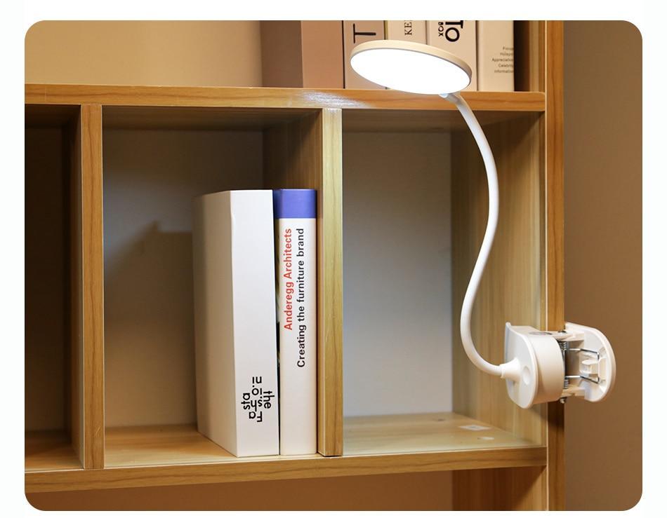 STEVVEX Clip Wireless Table Lamp For Study With 3 Modes Touch Rechargeable LED Reading Desk Lamp USB Table Light Flexo Lamps Table Reading Lamp with Clip for Desk and  Bed