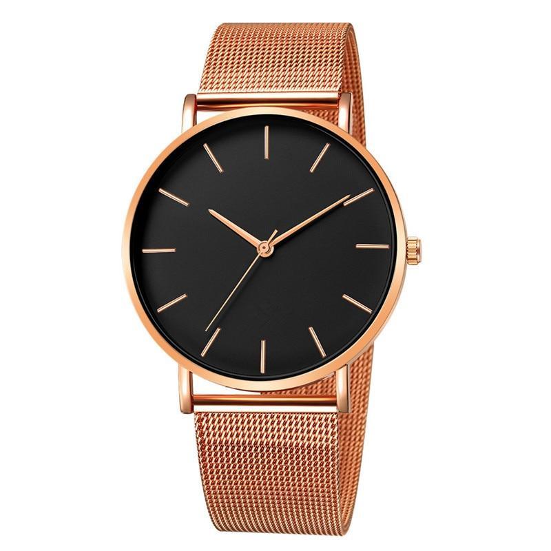 STEVVEX Men Watch Quartz Casual Watches Simple Metal Hour Reloj Quartz Watch Montre Mesh Stainless Steel clock For Men&