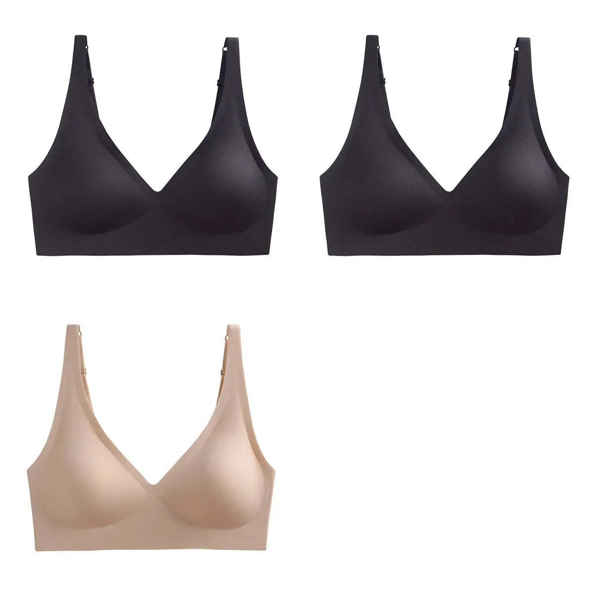 3Pcs/Set Seamless Bras Wire Free Brassiere Women Underwear Female Sexy Lingerie Plunge Underwear &amp; Sleepwears Intimates