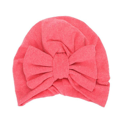 Modern Trend Stylish Baby Hat for Girls Big Bow Turban Baby Cap Accessories In Great Design