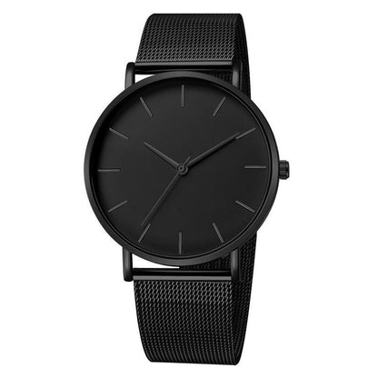 STEVVEX Men Watch Quartz Casual Watches Simple Metal Hour Reloj Quartz Watch Montre Mesh Stainless Steel clock For Men&