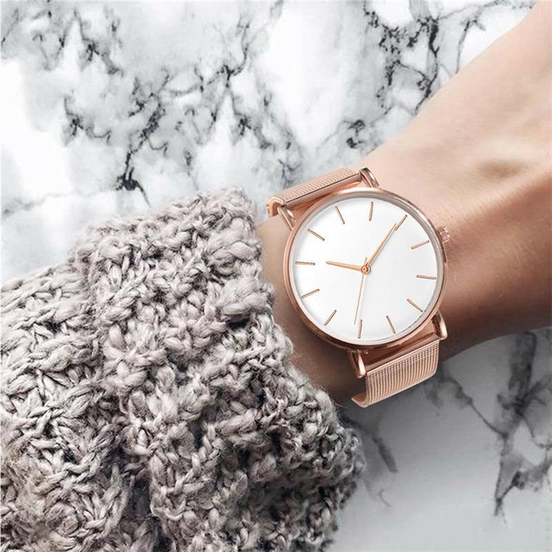STEVVEX Men Watch Quartz Casual Watches Simple Metal Hour Reloj Quartz Watch Montre Mesh Stainless Steel clock For Men&