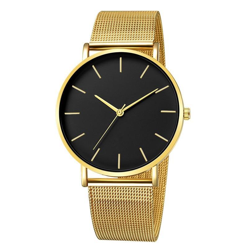 STEVVEX Men Watch Quartz Casual Watches Simple Metal Hour Reloj Quartz Watch Montre Mesh Stainless Steel clock For Men&