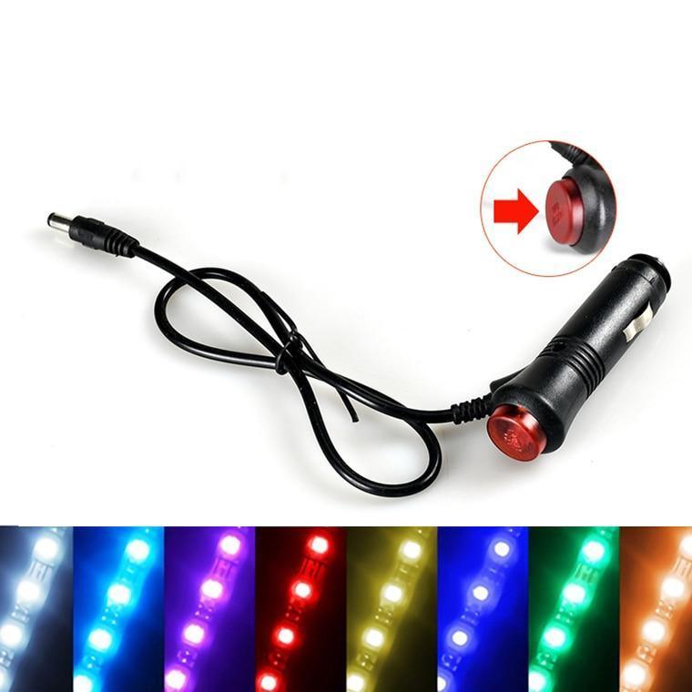 Lights LED Car Strip Lights with Two-Line Waterproof Design RGB LED Strip Light With USB Wireless Remote Music Control Multiple Modes For Auto Car