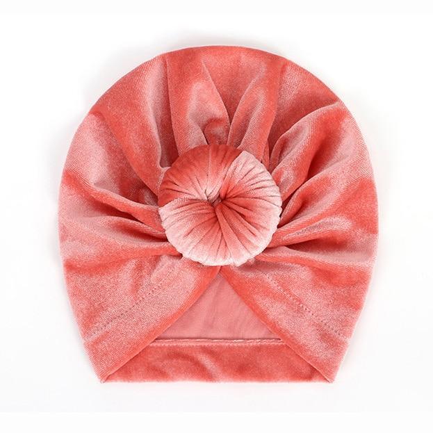 Modern Trend Stylish Baby Hat for Girls Big Bow Turban Baby Cap Accessories In Great Design