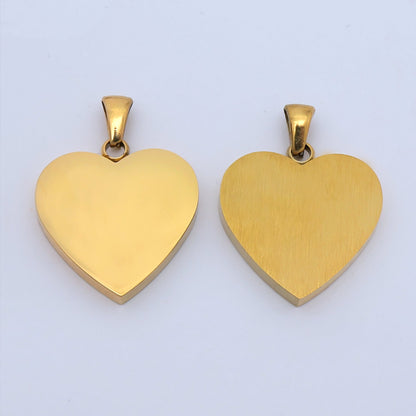 Stainless Steel 23mm Minimalist Heart Pendant | P1490