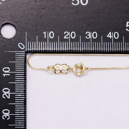 14K Gold Filled 2.2mm Minimalist Box Chain 16 Inch Necklace | CN-00944
