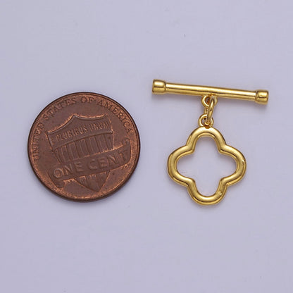 24k Gold Filled Flower Toggle Clasp, Jewelry Clasp OT Clasp Findings L-702 L-703 L-704