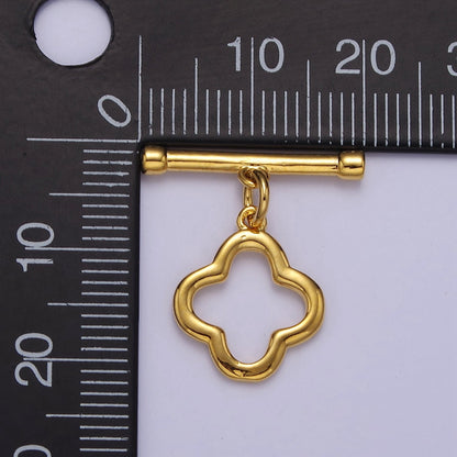 24k Gold Filled Flower Toggle Clasp, Jewelry Clasp OT Clasp Findings L-702 L-703 L-704