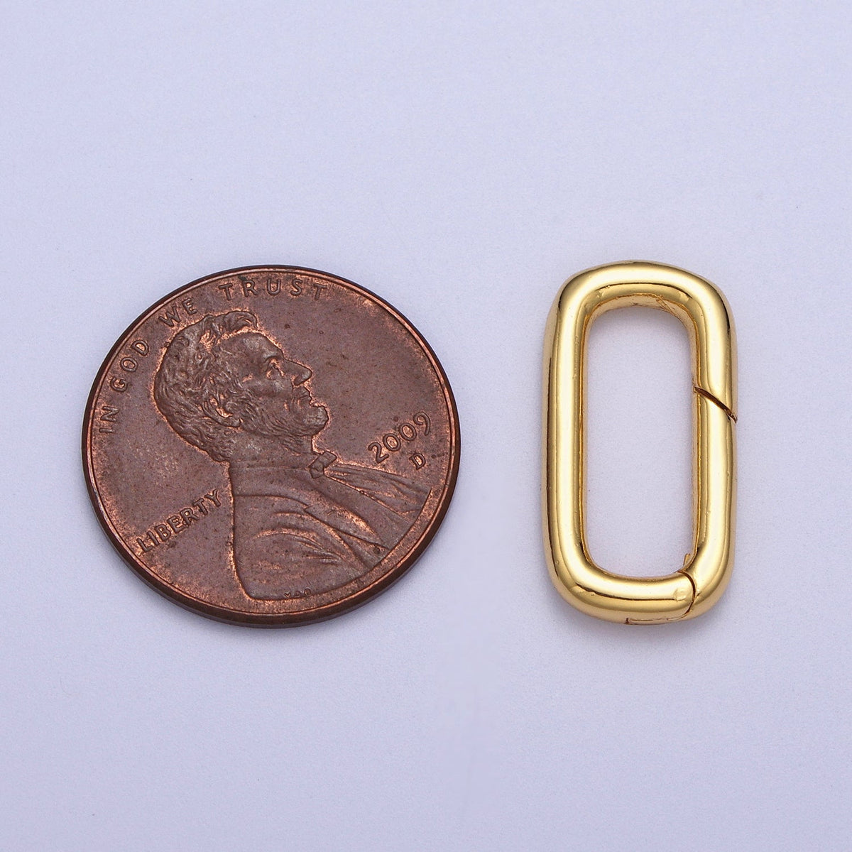 Dainty Gold Push in Oval Clasp For Charm Holder Clasp Pendants, 19.2 x 9.9mm Silver clasp enhancer Necklace Component Z-046 Z-047