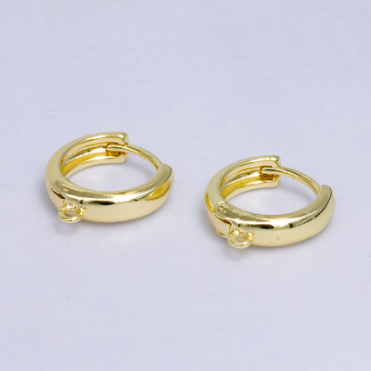 24K Simple Minimalist Golden Huggies K-804