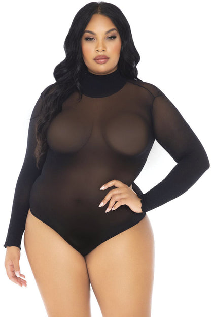 Plus Size Opaque Bodysuit