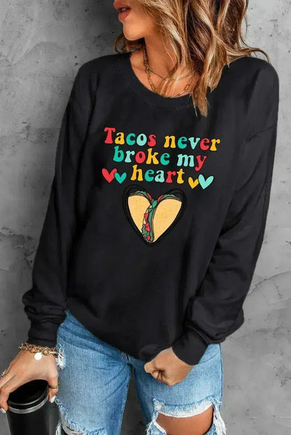 Letter Graphic Heart Sweatshirt