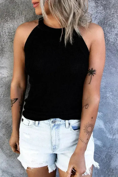 Black Sleeveless Tank Top – Breathable &amp; Comfortable Top | Femstylo