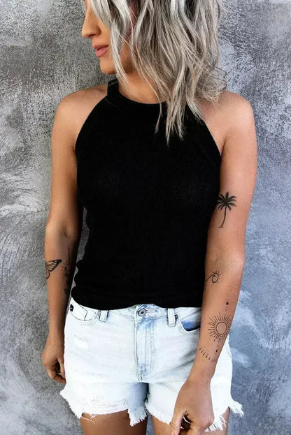 Black Sleeveless Tank Top – Breathable &amp; Comfortable Top | Femstylo