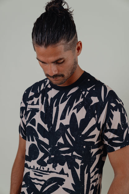 OLEU SUNSPORT™ UV TEE SHIRT - CARVINGS SANDSTONE