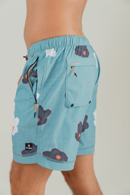 OLEU ALL-SHORT™ 6" INSEAM I 16.5" OUTSEAM - FLOATERS in PACIFIC