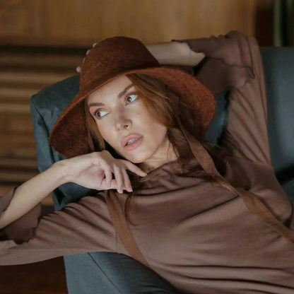 MEG Jute Straw Hat - Burnt Sienna | Tall Crown &amp; Linen Lining