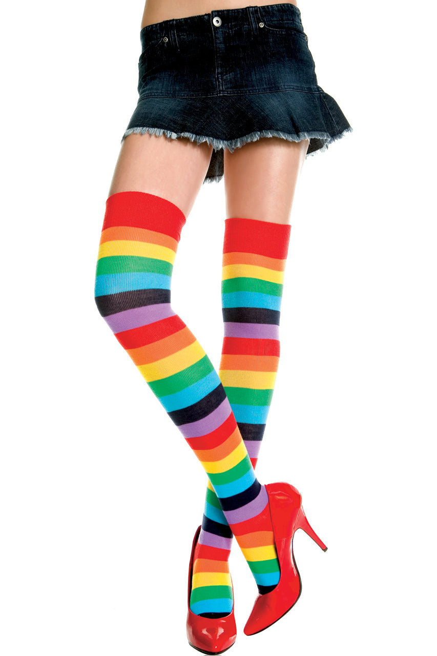 Acrylic Rainbow Thigh Highs