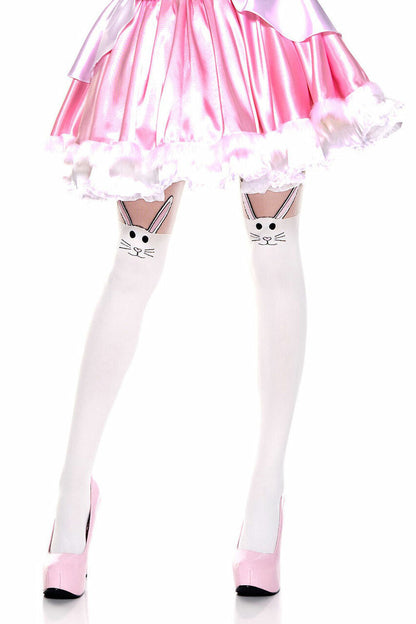 Bunny Print Pantyhose