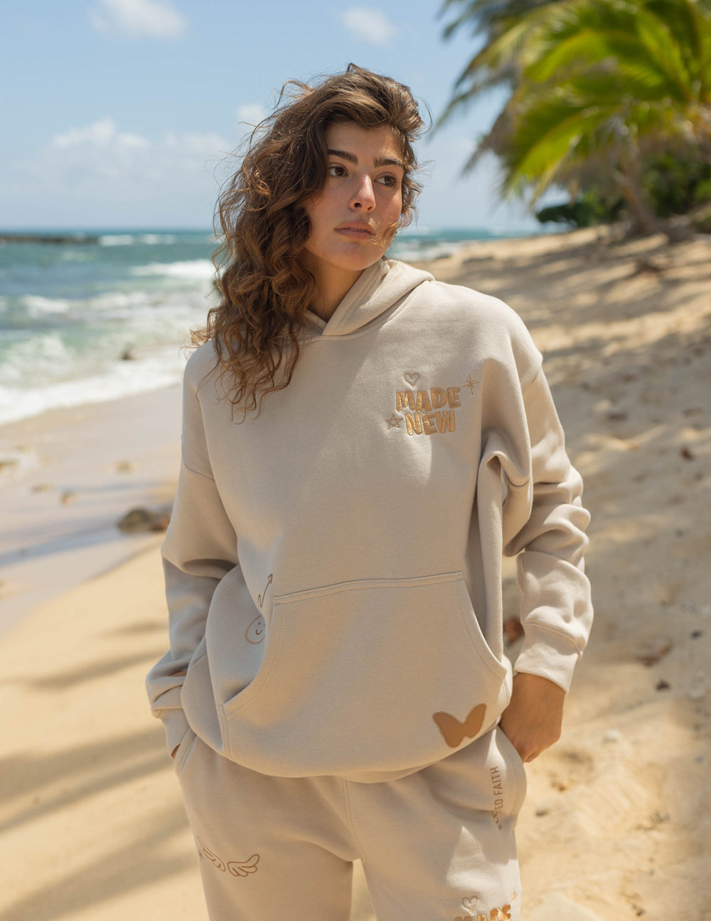 Made New Cream Unisex Hoodie