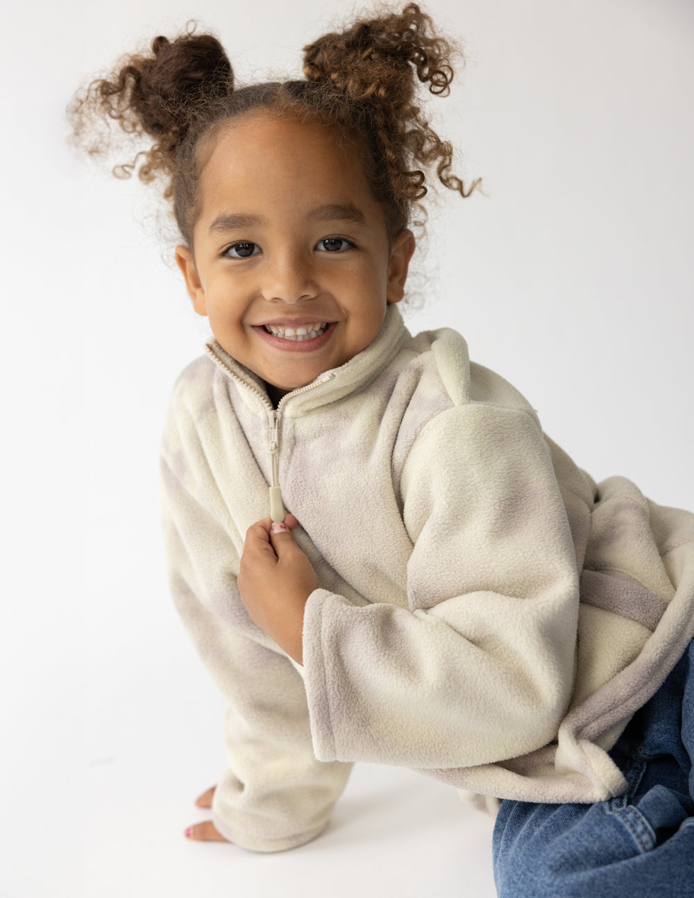 Marble Fleece Kids Pullover