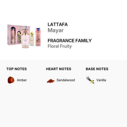 Mayar By Lattafa For Women 3Pcs Set EDP Spray