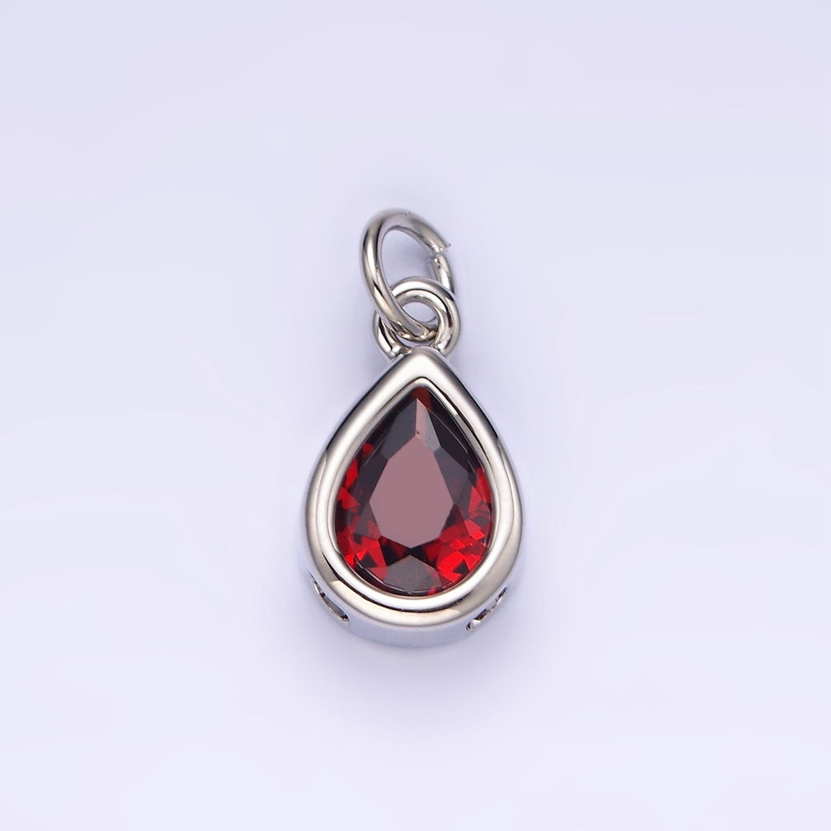 24K Gold Filled 15mm CZ Teardrop Bezel Charm in Gold &amp; Silver | N1625 - N1647