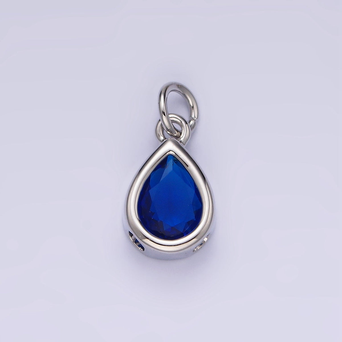 24K Gold Filled 15mm CZ Teardrop Bezel Charm in Gold &amp; Silver | N1625 - N1647